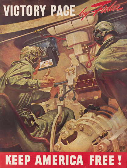 Keep America Free Victory Page Fisher | Vintage War Propaganda Posters 1891-1970