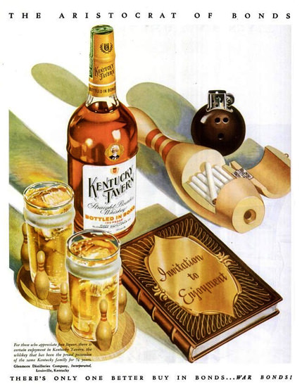 Kentucky Tavern The Aristocrat Of Bonds 1945 | Vintage Ad and Cover Art 1891-1970
