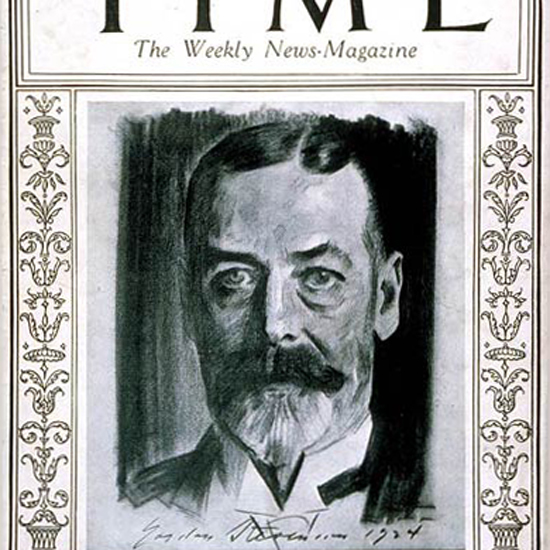 King George V Time Magazine 1924-04 crop | Best of Vintage Cover Art 1900-1970