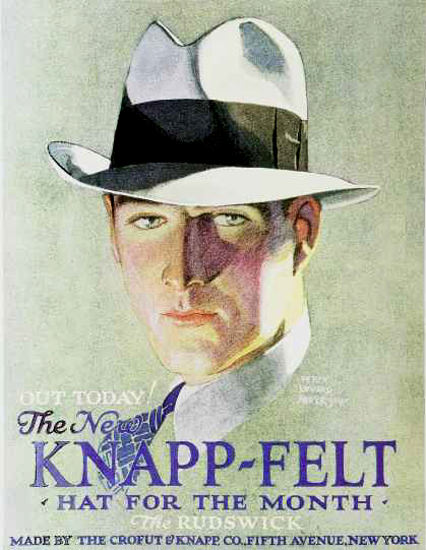 Knapp-Felt Rudswick Hat New York 1920s | Sex Appeal Vintage Ads and Covers 1891-1970