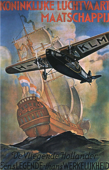 Koninklijke Luchtvaart Maatschappij Netherlands | Vintage Travel Posters 1891-1970