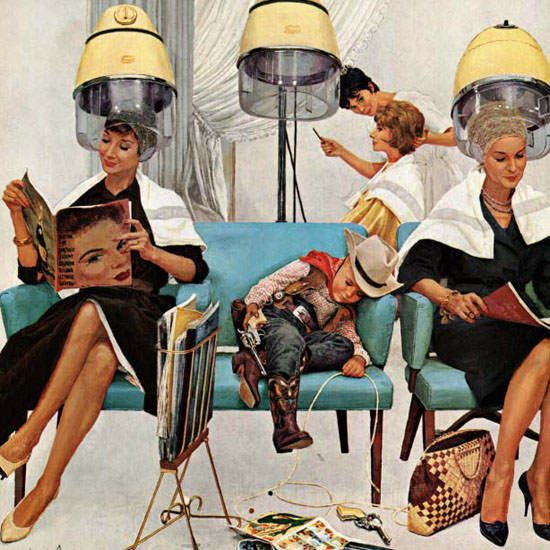 Kurt Ard Saturday Evening Post Asleep 1961_05_06 Copyright crop | Best of Vintage Cover Art 1900-1970