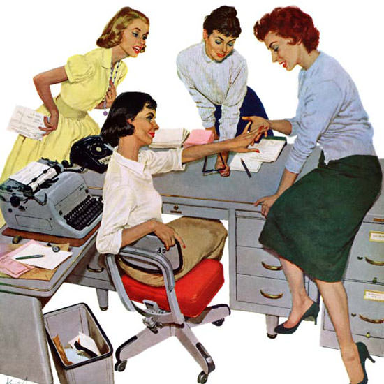 Kurt Ard Saturday Evening Post Ring 1958_02_22 Copyright crop | Best of 1950s Ad and Cover Art