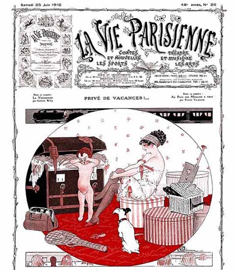 La Vie Parisienne 1910 Trop Enrager Georges Leonnec | La Vie Parisienne Erotic Magazine Covers 1910-1939