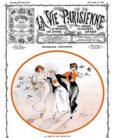 La Vie Parisienne 1911 Moineaux Parisiens Rene Prejelan | La Vie Parisienne Erotic Magazine Covers 1910-1939