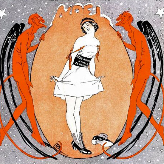 La Vie Parisienne 1911 Noel Georges Leonnec crop | Best of Vintage Cover Art 1900-1970