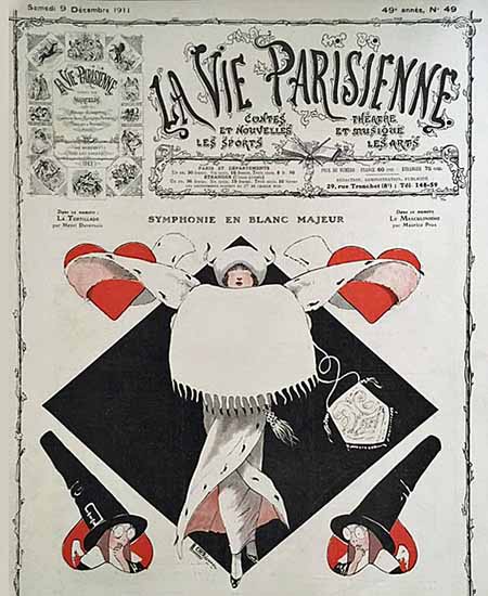 La Vie Parisienne 1911 Symphonie En Blanc Majeur Georges Leonnec | La Vie Parisienne Erotic Magazine Covers 1910-1939