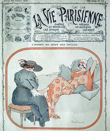 La Vie Parisienne 1912 Au Bout Des Ongles Fabien Fabiano | La Vie Parisienne Erotic Magazine Covers 1910-1939