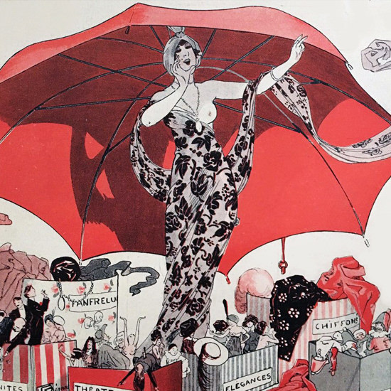 La Vie Parisienne 1912 La Actualites Georges Leonnec crop | Best of Vintage Cover Art 1900-1970
