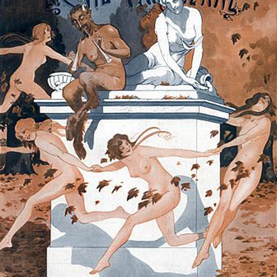 La Vie Parisienne 1913 Bal De L Automne Georges Leonnec crop | Best of Vintage Cover Art 1900-1970