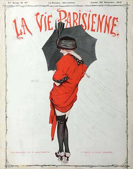 La Vie Parisienne 1913 Il Pleut Il Pleut Sex Appeal | Sex Appeal Vintage Ads and Covers 1891-1970