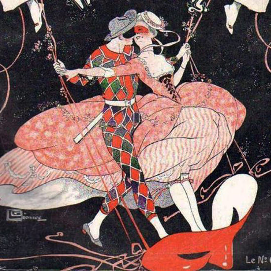 La Vie Parisienne 1913 La Mi-Careme Georges Leonnec crop | Best of Vintage Cover Art 1900-1970