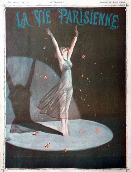 La Vie Parisienne 1914 Feux De La Rampe Georges Leonnec | La Vie Parisienne Erotic Magazine Covers 1910-1939