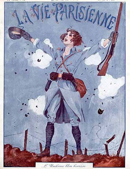 La Vie Parisienne 1915 Bleu Horizon Georges Leonnec | La Vie Parisienne Erotic Magazine Covers 1910-1939