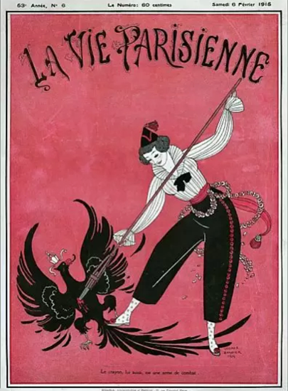 La Vie Parisienne 1915 Le Crayon George Barbier | La Vie Parisienne Erotic Magazine Covers 1910-1939