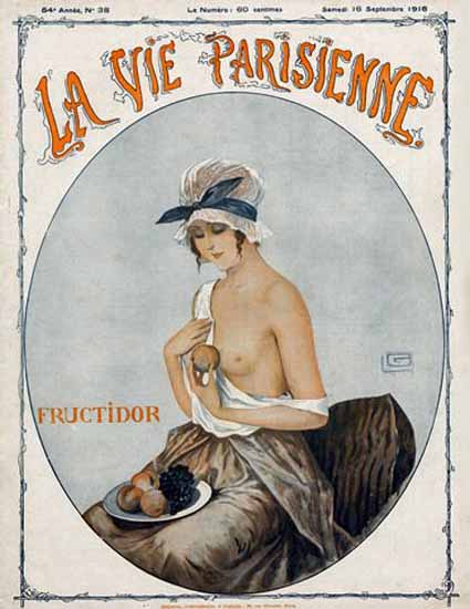 La Vie Parisienne 1916 Fructidor Georges Leonnec | La Vie Parisienne Erotic Magazine Covers 1910-1939