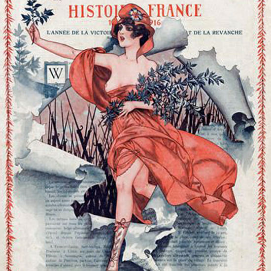 La Vie Parisienne 1916 Histoire France Cheri Herouard crop | Best of Vintage Cover Art 1900-1970