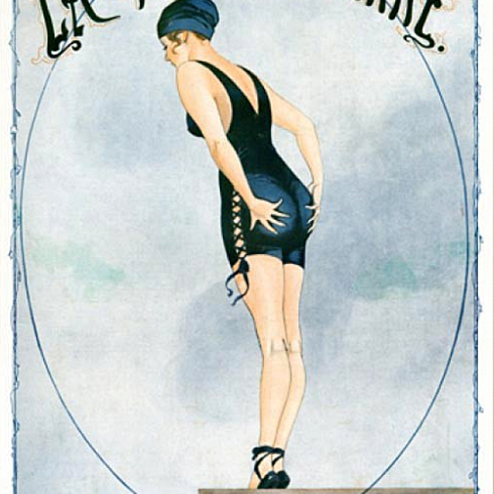 La Vie Parisienne 1916 Le Courage A Deux Mains Georges Leonnec crop | Best of Vintage Cover Art 1900-1970