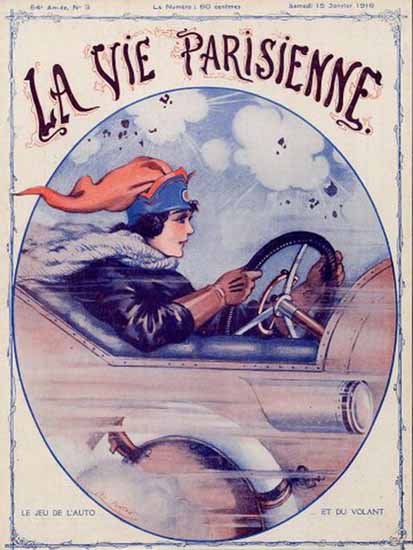 La Vie Parisienne 1916 Le Jeu Du Volant Leo Fontan | La Vie Parisienne Erotic Magazine Covers 1910-1939