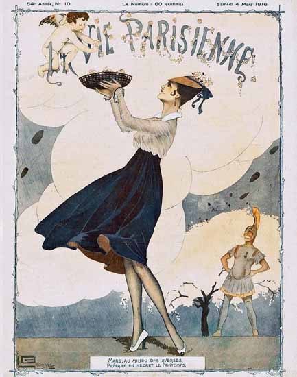 La Vie Parisienne 1916 Printemps Georges Leonnec | La Vie Parisienne Erotic Magazine Covers 1910-1939