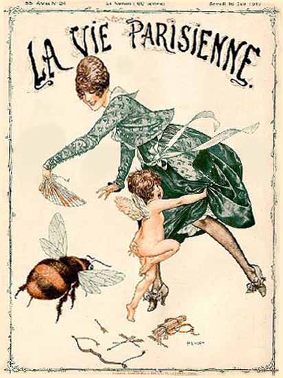 La Vie Parisienne 1917 Le Bourdon Cheri Herouard | La Vie Parisienne Erotic Magazine Covers 1910-1939