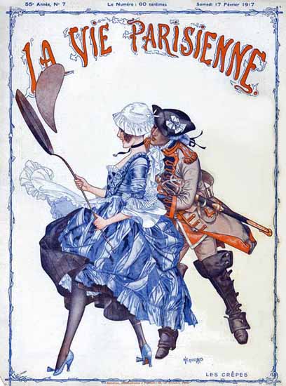 La Vie Parisienne 1917 Les Crepes Cheri Herouard | La Vie Parisienne Erotic Magazine Covers 1910-1939