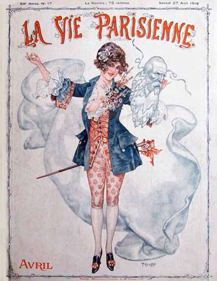 La Vie Parisienne 1918 Avril 27 Cheri Herouard | La Vie Parisienne Erotic Magazine Covers 1910-1939