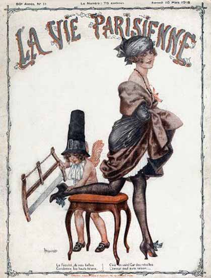 La Vie Parisienne 1918 L Elagage Sex Appeal | Sex Appeal Vintage Ads and Covers 1891-1970