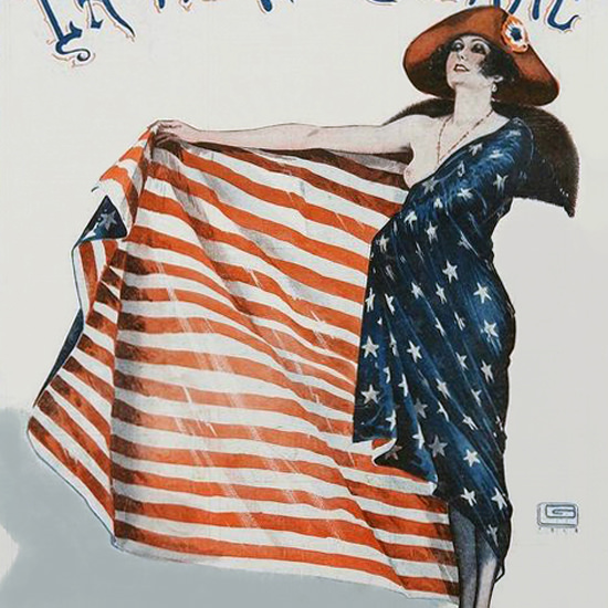 La Vie Parisienne 1918 La Mode De 1918 Georges Leonnec crop | Best of Vintage Cover Art 1900-1970
