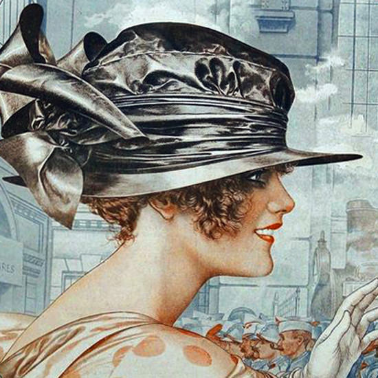 La Vie Parisienne 1918 La Premiere Minute Cheri Herouard crop | Best of 1891-1919 Ad and Cover Art