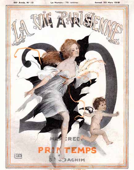 La Vie Parisienne 1918 Printemps Georges Leonnec | La Vie Parisienne Erotic Magazine Covers 1910-1939