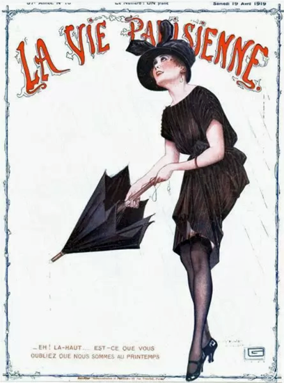 La Vie Parisienne 1919 Eh La-Haut Vous Oubliez Georges Leonnec | La Vie Parisienne Erotic Magazine Covers 1910-1939