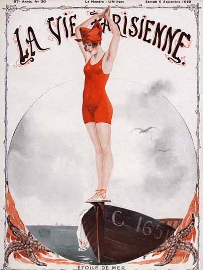 La Vie Parisienne 1919 Etoile De Mer Georges Leonnec | La Vie Parisienne Erotic Magazine Covers 1910-1939