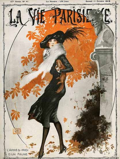 La Vie Parisienne 1919 L Apres-Midi D Un Faune Georges Leonnec | La Vie Parisienne Erotic Magazine Covers 1910-1939