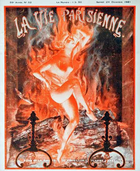 La Vie Parisienne 1921 Devant La Bouche Du Reveillon Sex Appeal | Sex Appeal Vintage Ads and Covers 1891-1970