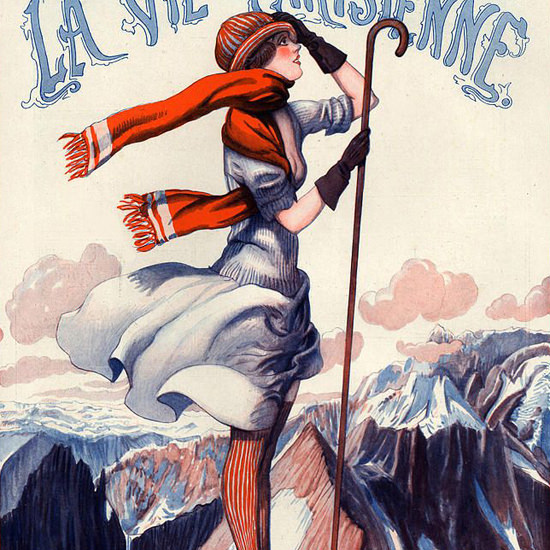 La Vie Parisienne 1921 La Tour Eiffel Georges Pavis crop | Best of 1920s Ad and Cover Art