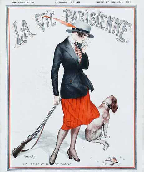 La Vie Parisienne 1921 Le Repentir De Diane Cheri Herouard | La Vie Parisienne Erotic Magazine Covers 1910-1939