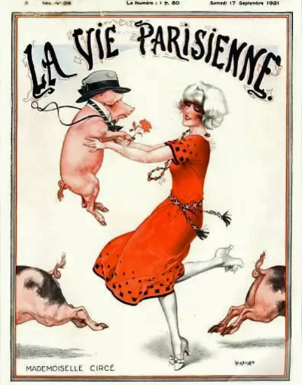 La Vie Parisienne 1921 Mademoiselle Circe Cheri Herouard | La Vie Parisienne Erotic Magazine Covers 1910-1939