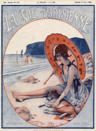 La Vie Parisienne 1921 On The Beach Reve D Ete | Sex Appeal Vintage Ads and Covers 1891-1970