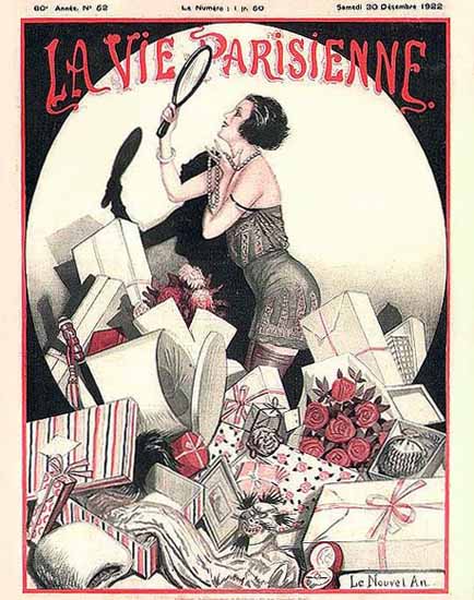 La Vie Parisienne 1922 Le Nouvel An 1923 Georges Pavis | La Vie Parisienne Erotic Magazine Covers 1910-1939