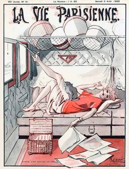 La Vie Parisienne 1922 Partir Rene Prejelan | La Vie Parisienne Erotic Magazine Covers 1910-1939