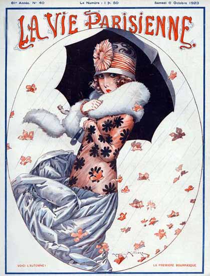 La Vie Parisienne 1923 Voici L Automne Maurice Milliere | La Vie Parisienne Erotic Magazine Covers 1910-1939