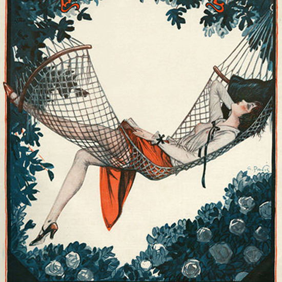 La Vie Parisienne 1924 Dans Le Hamac crop | Best of Vintage Cover Art 1900-1970