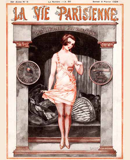 La Vie Parisienne 1924 Distributeur Automatique Sex Appeal | Sex Appeal Vintage Ads and Covers 1891-1970