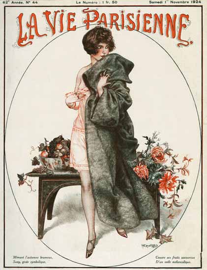 La Vie Parisienne 1924 L Automne Sex Appeal | Sex Appeal Vintage Ads and Covers 1891-1970