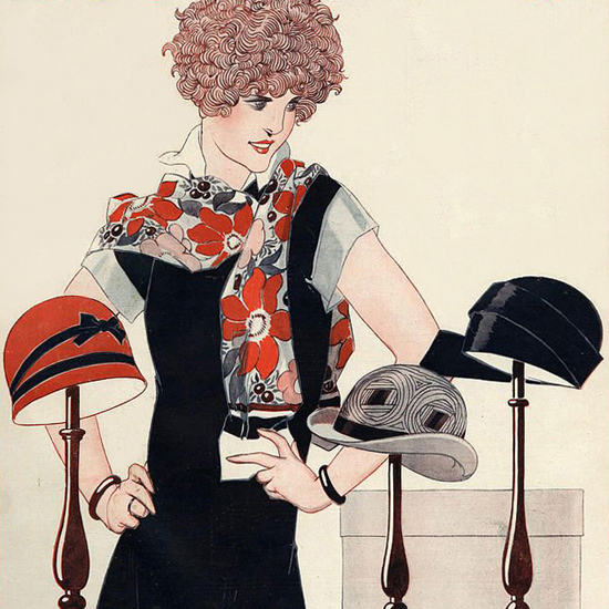 La Vie Parisienne 1924 La Difficulte Du Choix Rene Vincent crop | Best of 1920s Ad and Cover Art