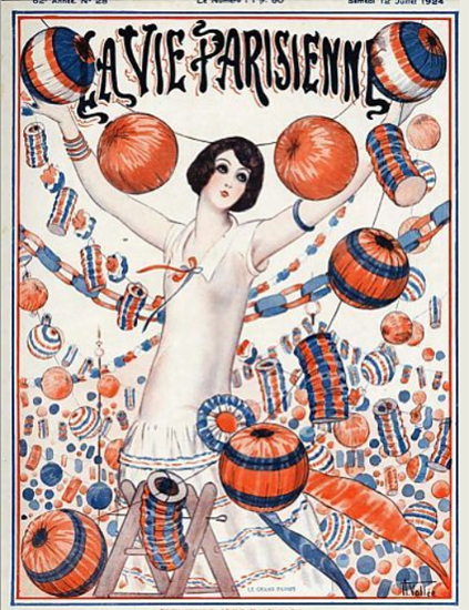 La Vie Parisienne 1924 La Grande Fete Armand Vallee | La Vie Parisienne Erotic Magazine Covers 1910-1939