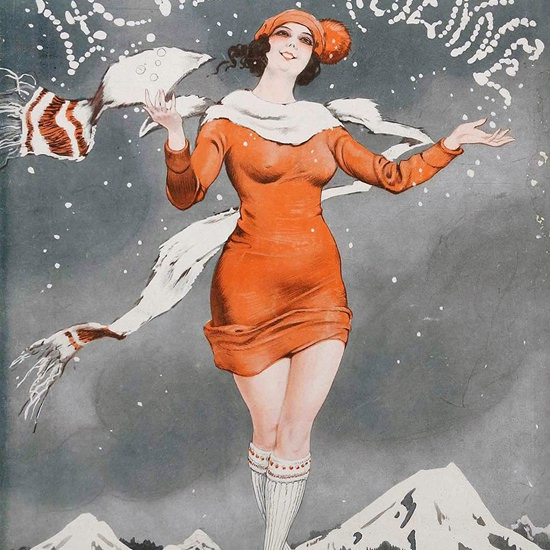 La Vie Parisienne 1924 La Neige Leo Fontan crop | Best of 1920s Ad and Cover Art