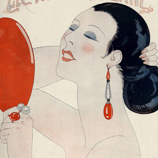 La Vie Parisienne 1924 Le Miroir George Barbier crop | Best of Vintage Cover Art 1900-1970