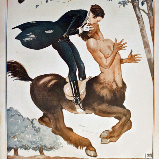La Vie Parisienne 1924 Matinee De Printemps Georges Leonnec crop | Best of 1920s Ad and Cover Art